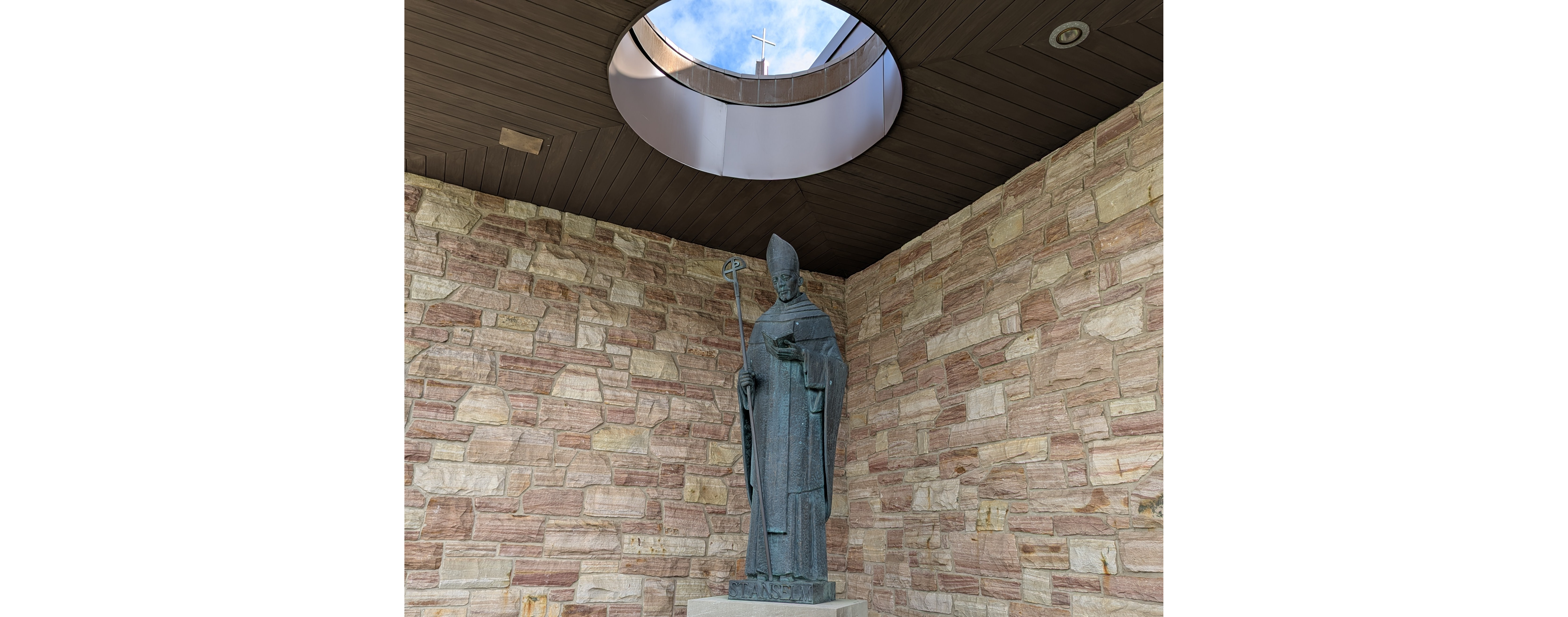 Statue of St. Anselm Outside the Parish